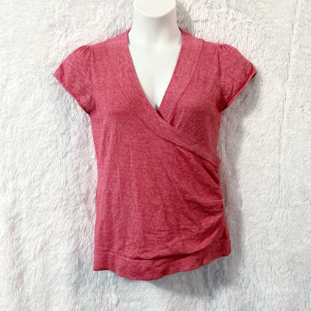 Maurices Heathered Red Wrap Knit Top Women's Size XL